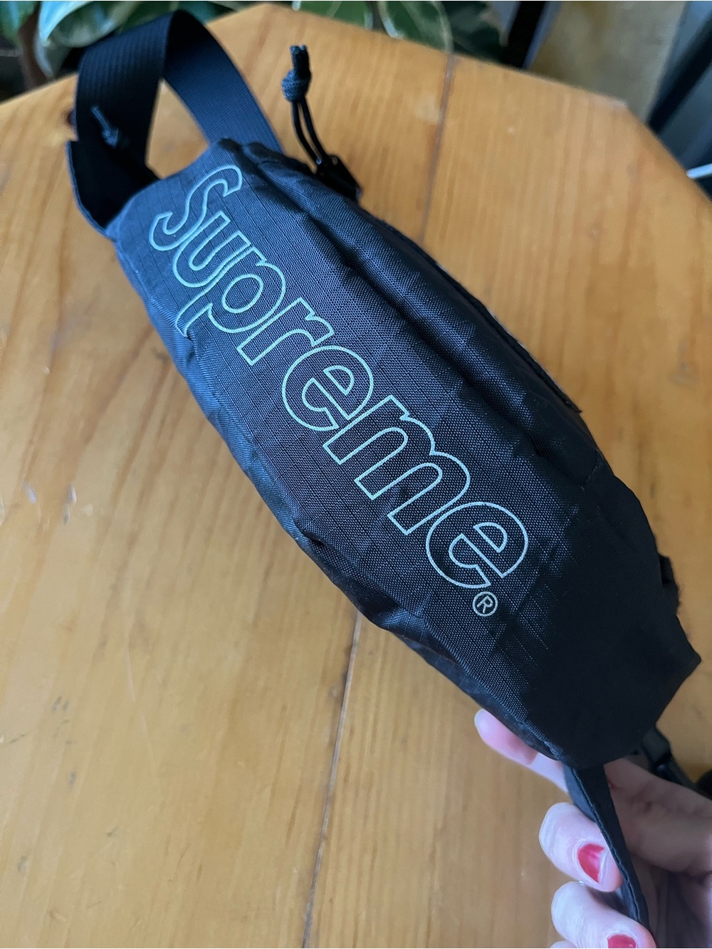 Supreme Waist Bag Fanny Pack Bum Black Logo X-pac USA FW18 Pouch Nylon Crossbody - Picture 3 of 13